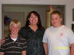 Beckie with friends at Northeast Harbor Library in Maine